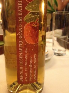Apple eaux-de-vie (fruit spirits) from Hecht in canton Bern.