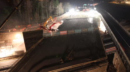 Villeneuve A9 bridge demolition