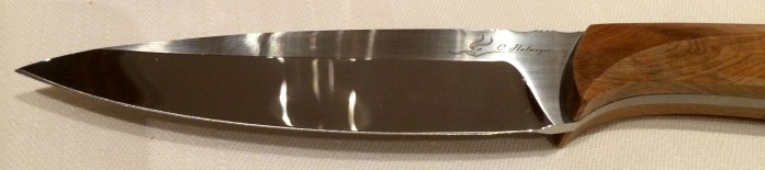 One of the beautiful hand-crafted steak knives made locally, perfect for local game at the Hôtel des Horlogers