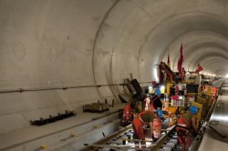 St Gotthard tunnel under construction, April 2012 (photo copyright 2012 CFF)