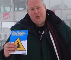 British Ambassador David Moran at the Schilthorn, site of a famous Bond ski scene
