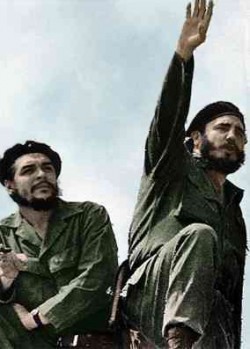 Che Guevara and Fidel Castro, photographed by Alberto Korda in 1961