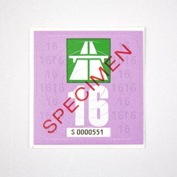 2016 Swiss autoroute sticker